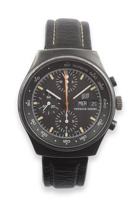 Lot 282 - An Automatic Calendar Chronograph Wristwatch with 24-Hour Indication, signed Porsche Design,...