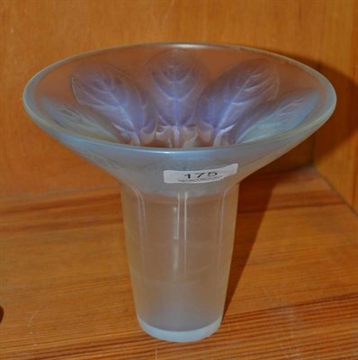 Lot 175 - A Rene Lalique opalescent, clear, frosted glass ";Violettes"; vase, No. 930, designed 1921, moulded