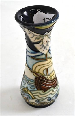 Lot 176 - A Modern Moorcroft 'Winds of Change' pattern vase, designed by Anji Davenport, of waisted form,...