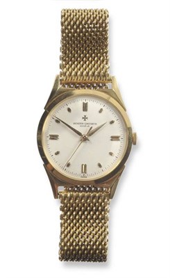 Lot 293 - An 18ct Gold Centre Seconds Wristwatch, signed Vacheron Constantin, Geneve, Chronometre Royal,...