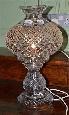 Lot 285 - A Waterford crystal mushroom lamp, 46cm high