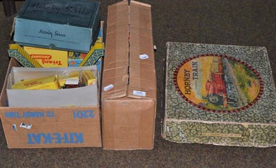 Lot 328 - A quantity of Hornby O gauge railway, Triang toys etc