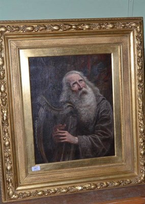 Lot 367 - Christopher Nerry Potten (1849-1934), a bearded gentleman playing a lyre, oil on canvas