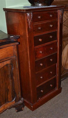 Lot 412 - A Victorian mahogany Wellington chest