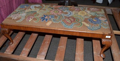 Lot 446 - 1920s walnut double footstool