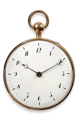 Lot 311 - An Open Faced Quarter Repeating Pocket Watch, signed Bauillier et Guyerdet, No.1231, circa...