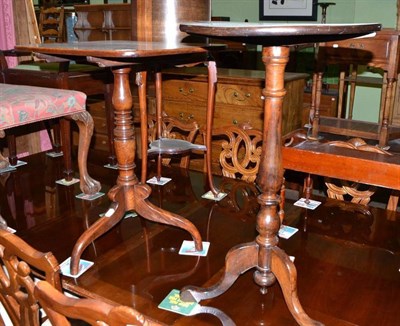 Lot 450 - Two 19th century tripod tables