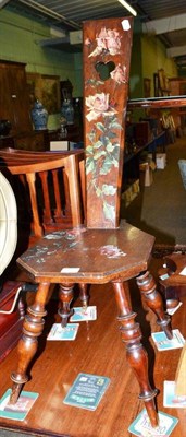 Lot 455 - A painted spinning chair