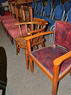 Lot 480 - Four Edwardian chairs and two armchairs