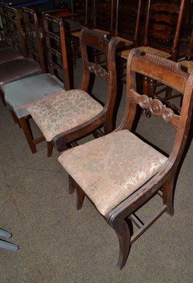 Lot 481 - Four 19th century mahogany dining chairs and two others