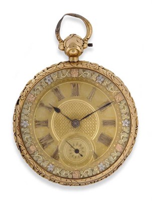 Lot 317 - An 18ct Gold Pocket Watch, signed Philip Bright, Doncaster, No.6151, 1826, lever movement with dust