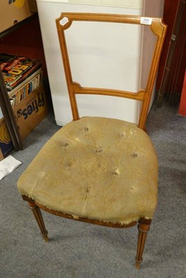 Lot 588 - A satinwood bedroom chair (in need of restoration)