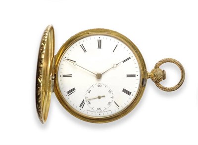 Lot 331 - A Full Hunter Pocket Watch, signed Berthoud A Geneve, No.786, circa 1830, cylinder movement, enamel