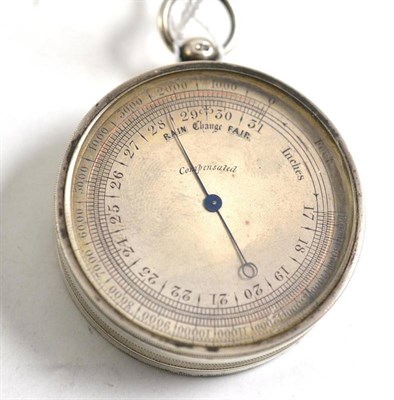 Lot 11 - Silver pocket barometer