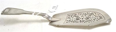 Lot 13 - William IV silver fish slice, maker's mark 'W E', London