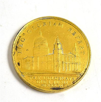 Lot 23 - A British Historical Medal to Commemorate the Peace of Amiens, in gilt bronze, by J G Hancock,...