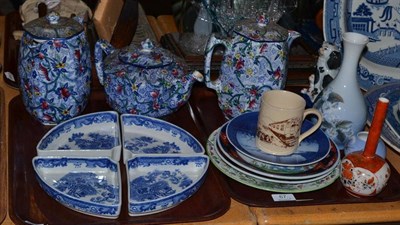 Lot 67 - Two trays of assorted ceramics including Copenhagen, Ringtons and Masons