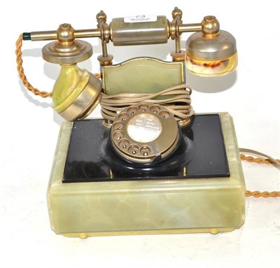Lot 73 - An onyx telephone