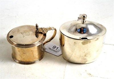 Lot 91 - Two silver mustard pots, 1800 and 1836