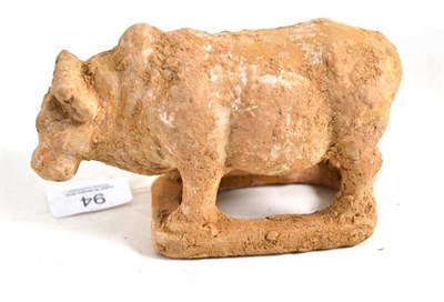 Lot 94 - A terracotta bull, Tang Dynasty 600-900AD, height 10cm