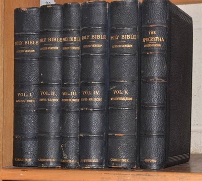 Lot 110 - The Holy Bible, 1885, Cambridge University Press, 6 Volumes, a.e.g, full morocco