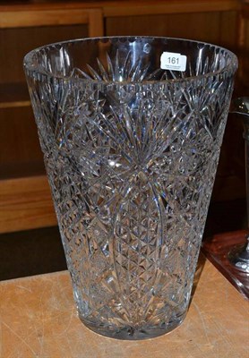 Lot 161 - Large cut glass vase