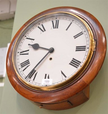 Lot 189 - A 19th century wall timepiece in mahogany case