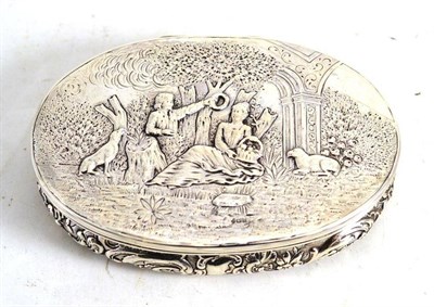 Lot 219 - A Continental silver box