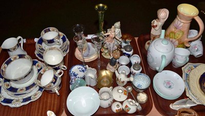 Lot 227 - Three trays of ceramics including a Shelley part tea service, crested china, teawares etc