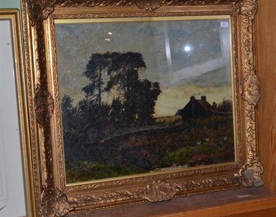 Lot 303 - Attributed to John William Buxton Knight (1842-1908), A cottage in a wooded landscape, Indistinctly