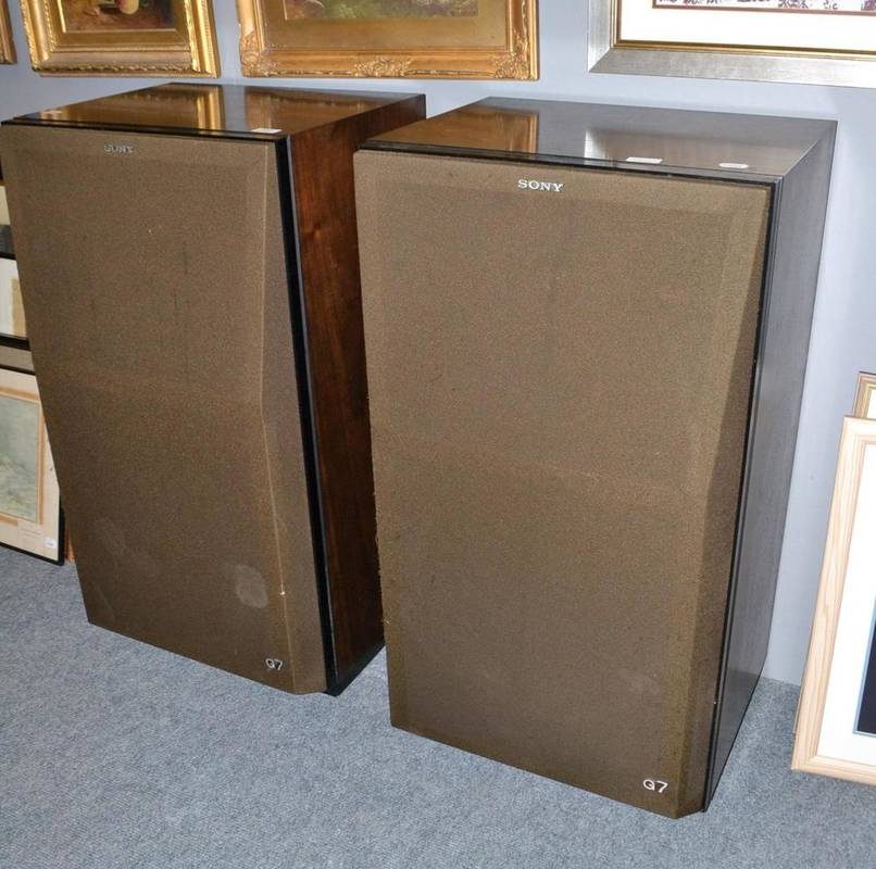 Lot 465 - Pair of Sony G7 speakers