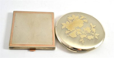 Lot 9 - Vintage silver compact and a Kigu circular silver compact (2)