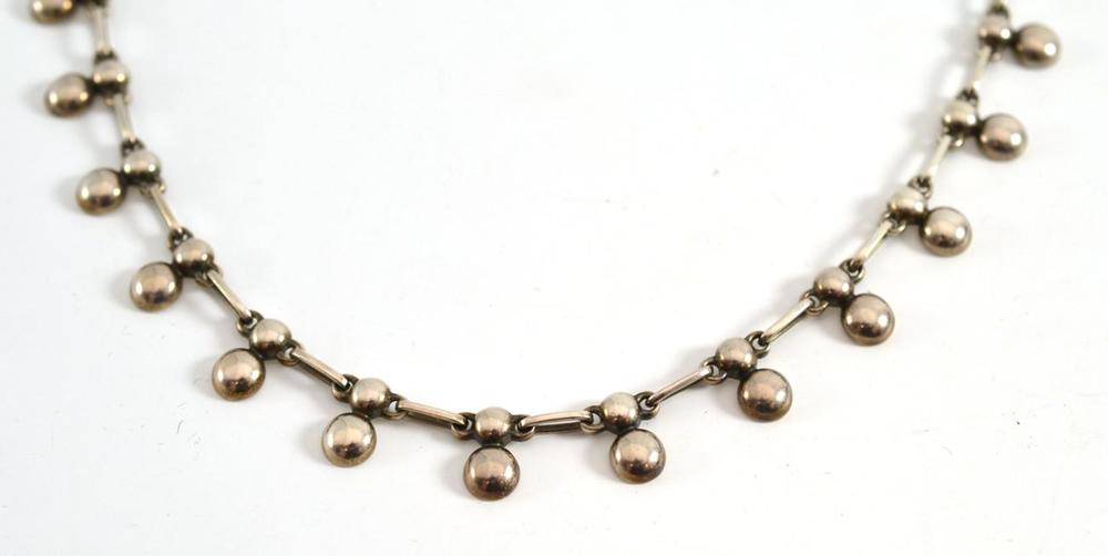 Lot 35 - JustA sterling Danish necklace, shape 570