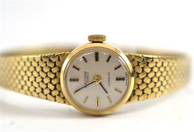Lot 51 - A lady's 9ct gold wristwatch, by Waltham