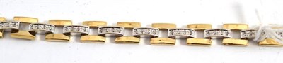 Lot 52 - A 9ct gold diamond set bracelet