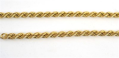Lot 66 - A 9ct gold rope twist necklace