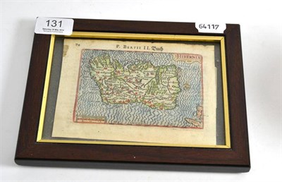 Lot 131 - An 18th century map of Hibernia, inscribed to top ";P.Bert II II Buck"; and ";Von Frilandts...