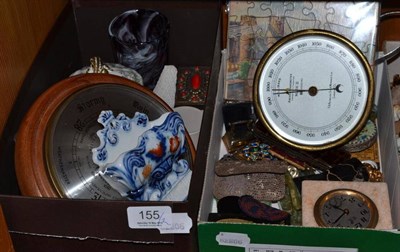 Lot 155 - A quantity of collector's items including a pair of steel sugar nips, an Art Deco mantel clock,...