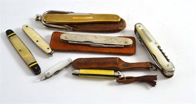 Lot 166 - Seven various penknives