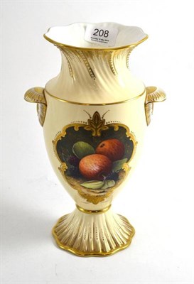 Lot 208 - A Coalport hand painted fruit vase