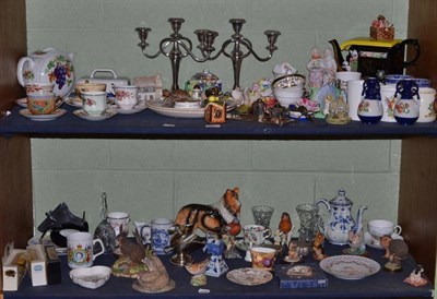 Lot 250 - A collection of ornamental and decorative ceramics including commemorative wares, tea wares, Border