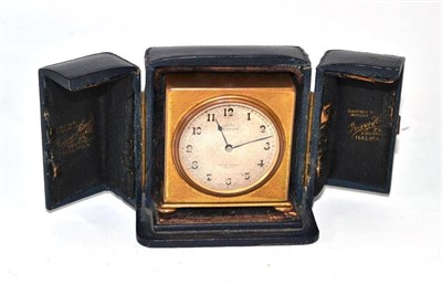 Lot 285 - A bronze cased Zenith travel clock, cased