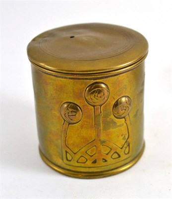 Lot 289 - A Scottish Arts & Crafts brass string box