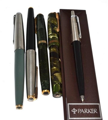 Lot 317 - Five Parker fountain pens