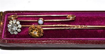 Lot 322 - Three gold pins