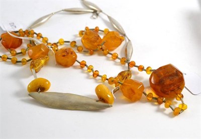 Lot 335 - Two amber necklaces