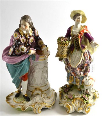 Lot 379 - Samson porcelain figure of Mitton?; another of shepherdess