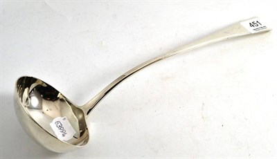 Lot 451 - Georgian silver ladle, maker's mark R.C.G.B