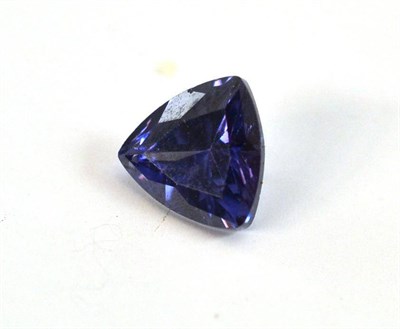 Lot 502 - A tanzanite stone - trilliant cut