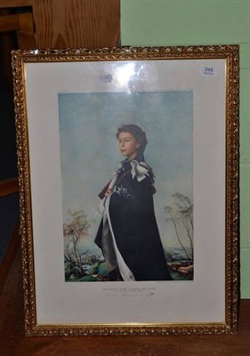 Lot 546 - Signed picture of Queen Elizabeth II